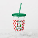 Merry Christmas 2 Tree Stocking Snowman Acrylic Tumbler