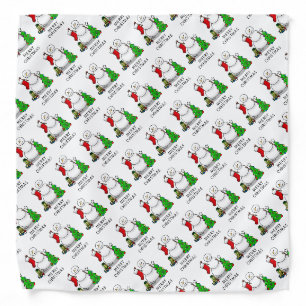 Merry Christmas 2 Tree Stocking Snowman Bandana
