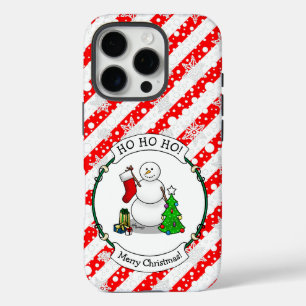 Merry Christmas 2 Tree Stocking Snowman iPhone 16 Pro Case