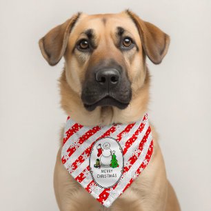 Merry Christmas 2 Tree Stocking Snowman Pet Bandana Collar