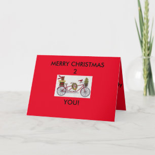 Merry Christmas 2 you bicycle christmas card