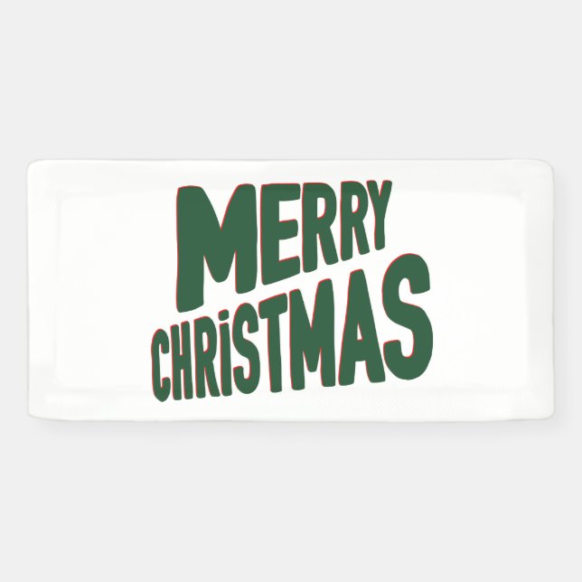 Merry Christmas 2x1 Vinyl Banner (Horizontal)