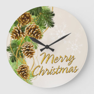 Merry Christmas 33 Wall Clock Options