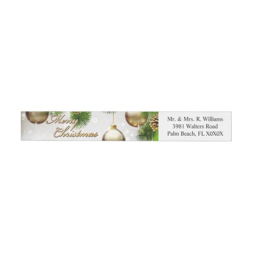 Merry Christmas 39 Options Wrap Around Address Label