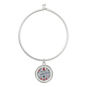 Merry Christmas 3 Bangle Bracelet