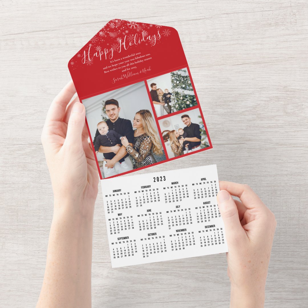 Merry Christmas 3 Photo 2023 Calendar Card Zazzle   Merry Christmas 3 Photo 2023 Calendar Card R5de1aea8217d45b19c5c50344f142bc2 Uu9ct 1080 