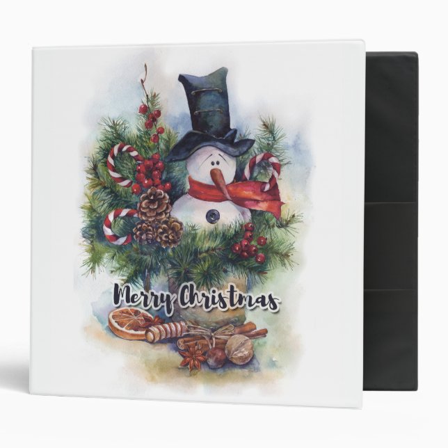 Merry Christmas  3 Ring Binder (Front/Inside)
