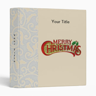 Merry Christmas 3 Ring Binder