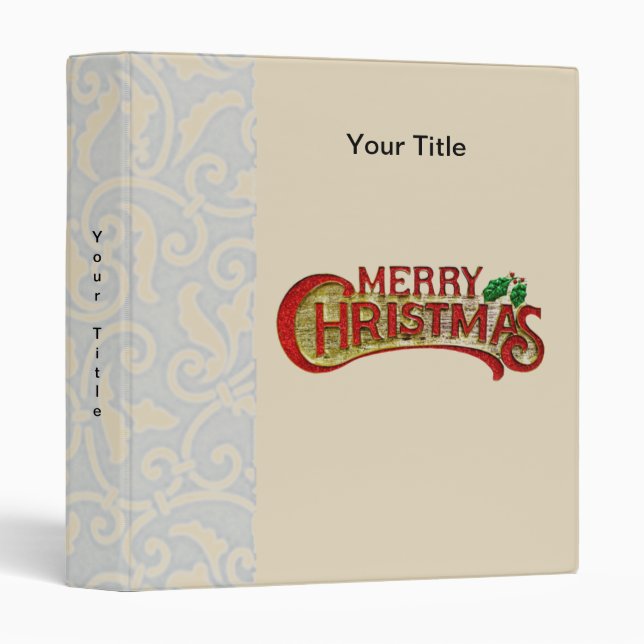Merry Christmas 3 Ring Binder (Front/Spine)