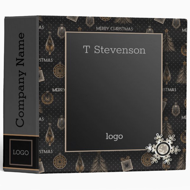 Merry Christmas 3 Ring Binder (Front/Spine)