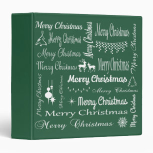 Merry Christmas 3 Ring Binder