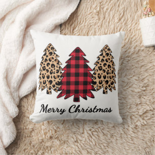 Merry Christmas 3 Trees Pillow