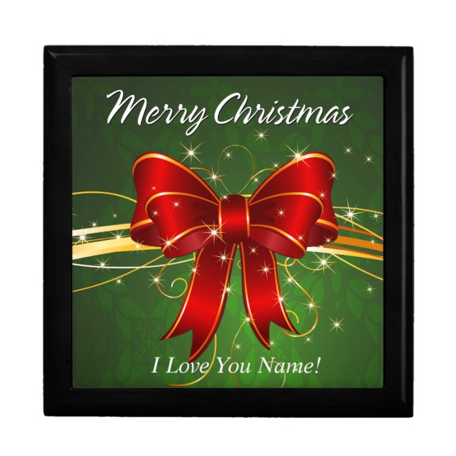 Merry Christmas 44 Giftbox Options Keepsake Box (Front)