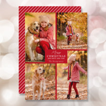 Merry Christmas 4 Photo Collage