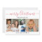 Merry Christmas 4 Photo Collage Red Buffalo Plaid