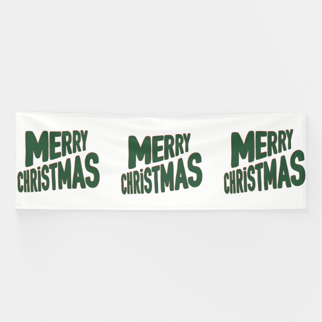 Merry Christmas 4x12 Vinyl Banner (Horizontal)