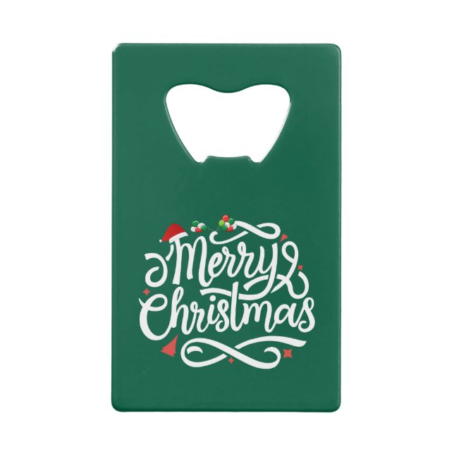 Merry Christmas-61039 Credit Card Bottle Opener (Front)