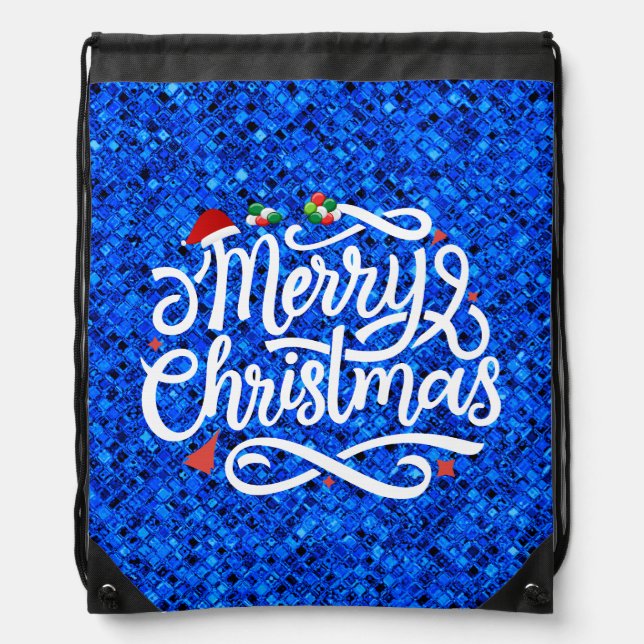 Merry Christmas-61039 Drawstring Bag (Front)