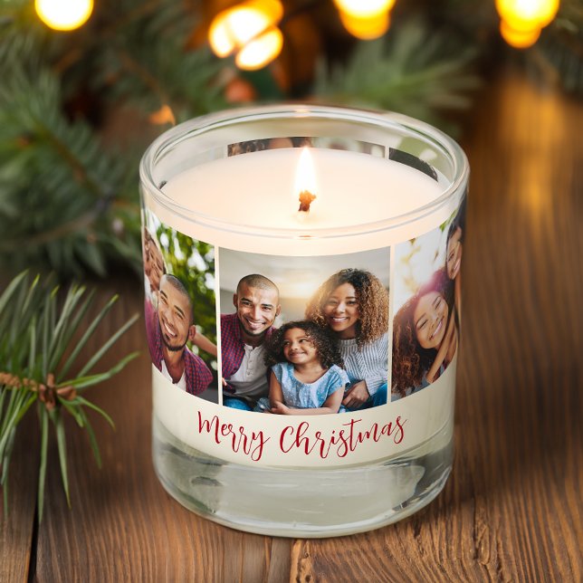 Merry Christmas 6 Photo Scented Candle (Creator Uploaded)