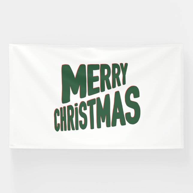 Merry Christmas 6x10 Vinyl Banner (Horizontal)