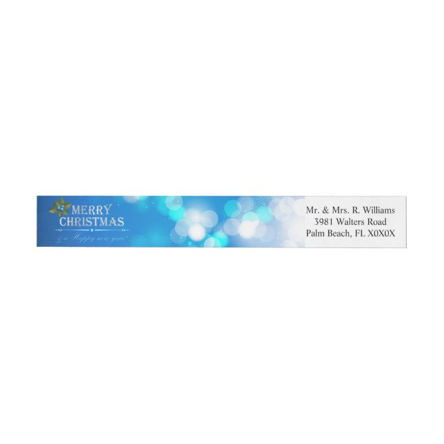 Merry Christmas 87 Wrap Around Address Label (Individual)