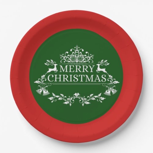 Merry Christmas 9 Paper Plates