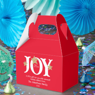 Merry Christmas A Little Gift For You Cute Red Favor Boxes