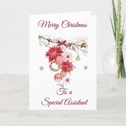 MERRY CHRISTMAS A SPECIAL ASSISTANT HOLIDAY CARD