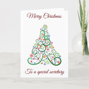 MERRY CHRISTMAS *A SPECIAL SECRETARY* HOLIDAY CARD