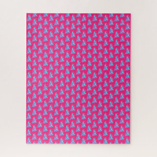 Merry Christmas Abstract Purple Tree Difficult Jigsaw Puzzle