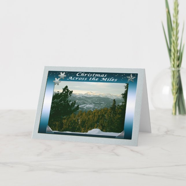 Merry Christmas Across the Miles Holiday Card (Front)