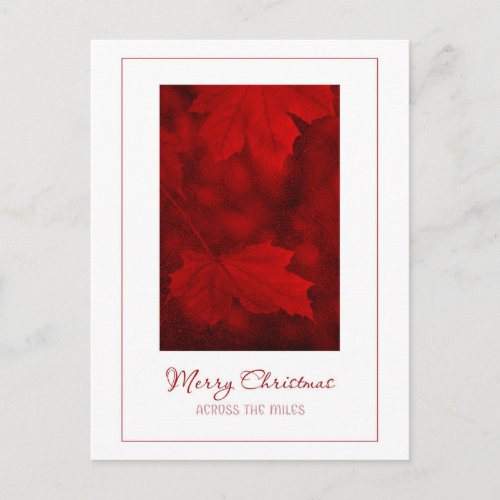 Merry Christmas Across the Miles Postcard