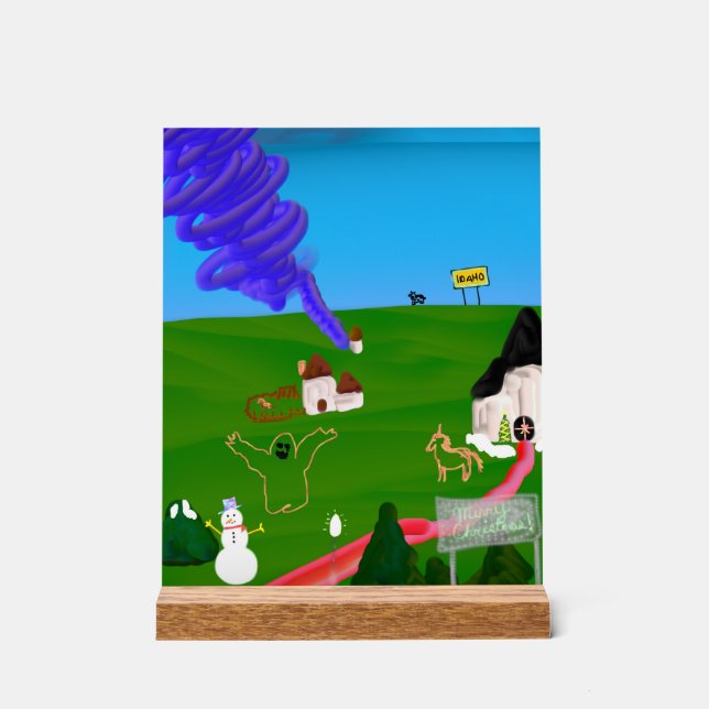 Merry Christmas! Acrylic Sign (Front)