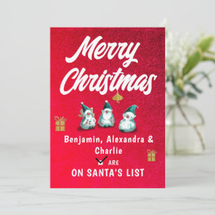 Merry Christmas Add Child's Name Cute Funny Holiday Card