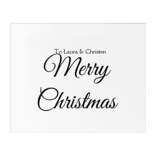 Merry Christmas add name text custom family gift Acrylic Print