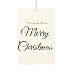 Merry Christmas add name text custom family gift Air Freshener