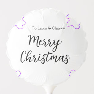 Merry Christmas add name text custom family gift Balloon