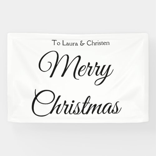 Merry Christmas add name text custom family gift Banner