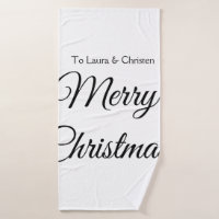 Merry Christmas add name text custom family gift