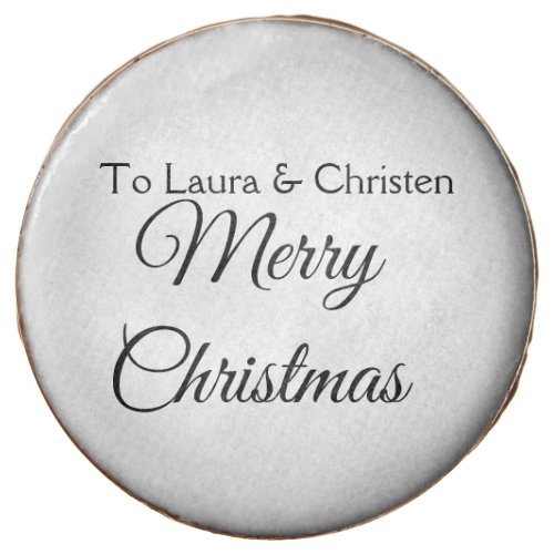Merry Christmas add name text custom family gift Chocolate Covered Oreo