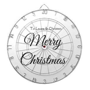 Merry Christmas add name text custom family gift Dart Board