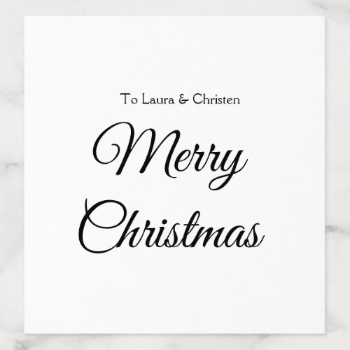 Merry Christmas add name text custom family gift Envelope Liner