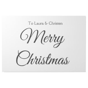 Merry Christmas add name text custom family gift Gallery Wrap
