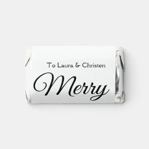 Merry Christmas add name text custom family gift Hershey's Miniatures