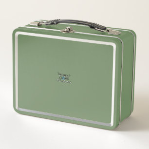Merry Christmas add name text custom family gift Metal Lunch Box