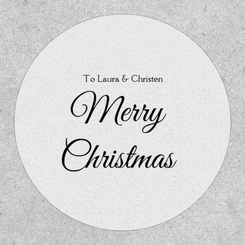 Merry Christmas add name text custom family gift Patch
