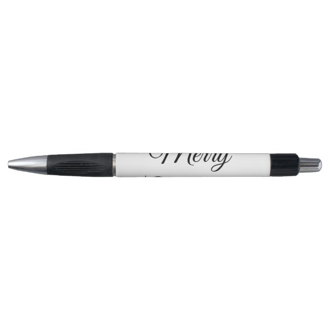 Merry Christmas add name text custom family gift Pen (Front)