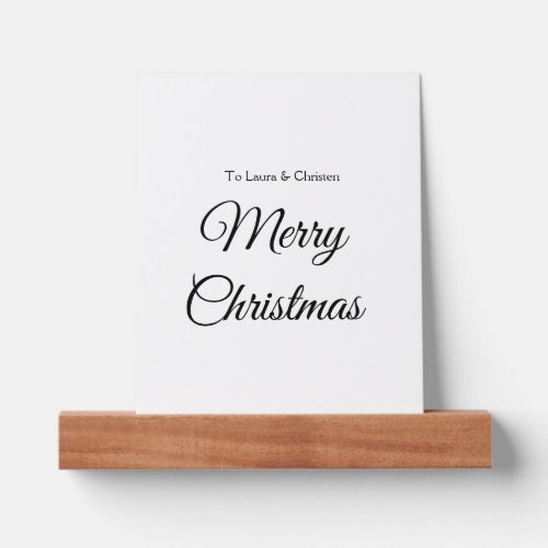 Merry Christmas add name text custom family gift Picture Ledge