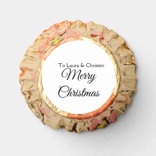 Merry Christmas add name text custom family gift Reeses Peanut Butter Cups