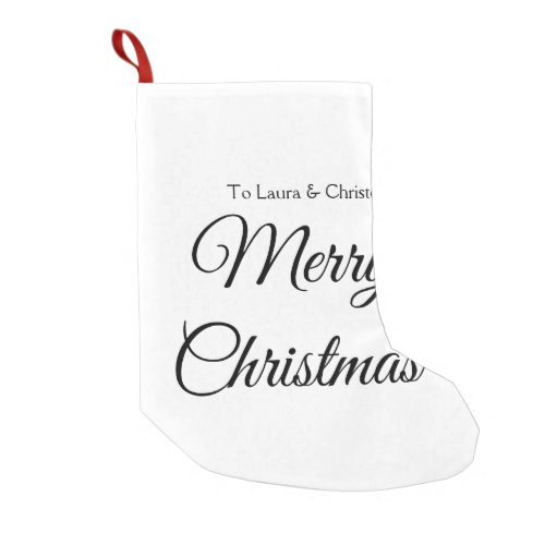 Merry Christmas add name text custom family gift Small Christmas Stocking